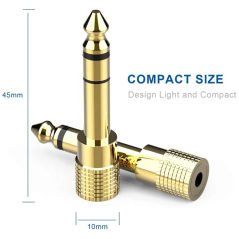Adaptateur stéréo Jack 6.35MM, 1/4, 3.5MM vers 1/8 MM, femelle