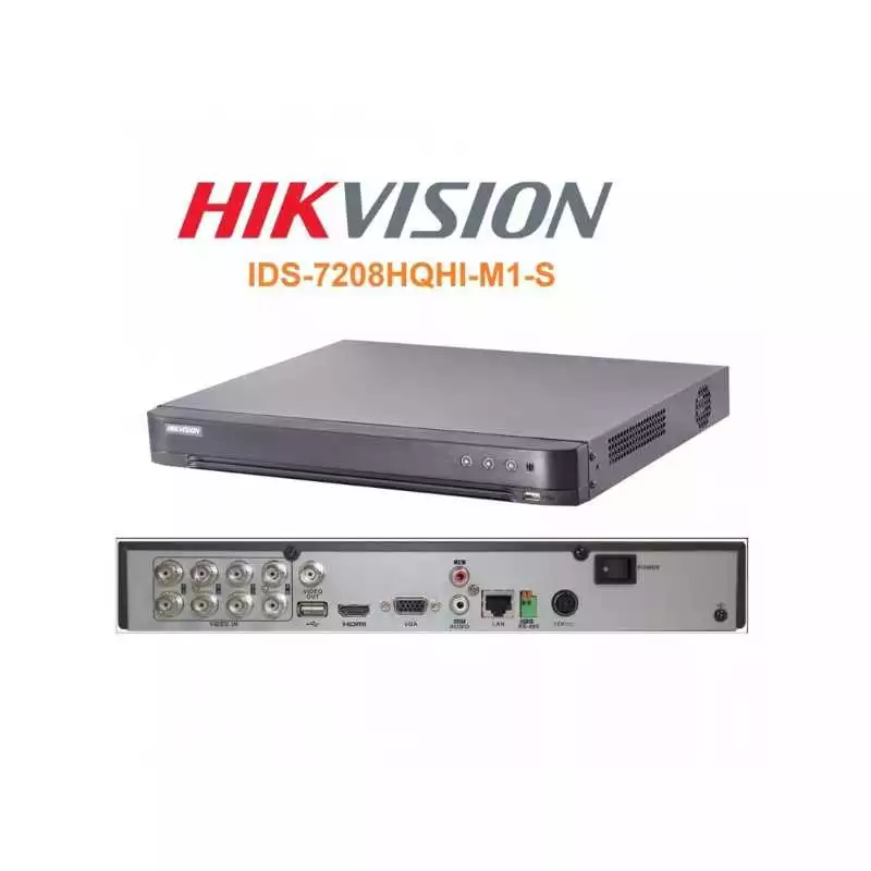 DVR Caméra HIKVISION IDS-7208HQHI-M1/S 8CH 8 Canaux- Série Pro avec AcuSense 5mp
