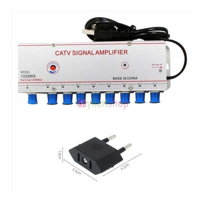 Amplificateur de Signal vidéo de télévision numérique, câble CATV 1 en 8 sorties JMA 1020MK8 Amplificateur de Signal vidéo de télévision numérique, câble CATV 1 en 8 sorties JMA 1020MK8
