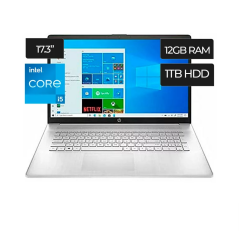 Ordinateur portable HP 17-cn0053cl avec Intel Core i5-1135G7, 1 To, 12 Go de RAM, Windows 10H HP en argent naturel