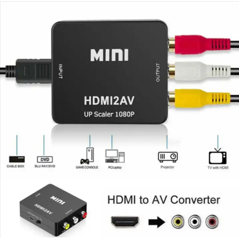 Adaptateur 1080P HDMI vers RCA AV CVBS 3RCA hdmi2av Composite vidéo Audio pour tv PC PS3 XBox Adaptateur 1080P HDMI vers RCA AV CVBS 3RCA hdmi2av Composite vidéo Audio pour tv PC PS3 XBox