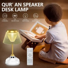 Haut-Parleur Coran EQUANTU SQ918 Lampe de Bureau Radio Coran