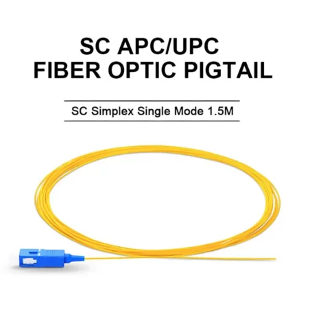 Cable Optique Pigtail Monomode Simplex SC APC 0.9mm PVC