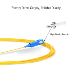 Cable Optique Pigtail Monomode Simplex SC APC 0.9mm PVC