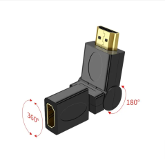 Adaptateur hdmi 360 degrés pour HDTV, mâle vers femelle