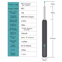 Mini Caméra 1080p Hd 3.5mm 5mp Électrique Wifi Visuel pour nettoyer les Oreilles