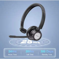 Casque Bluetooth sans fil NewBee BH60 avec microphone pour réunions en ligne