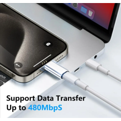 Adaptateur Lightning vers USB-C pour iPhone 15/15 Pro/15 Pro Max/15 Plus IPad