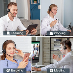 Casque filaire avec Microphone NewBee H361 pour Professionnel Téléphone Ordinateur