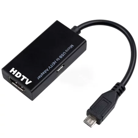 Adaptateur Micro USB vers hdmi, 1080P, pour vidéo et graphique