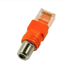 Connecteur RF femelle à RJ45 mâle Type RG6, coupleur à baril Coaxial