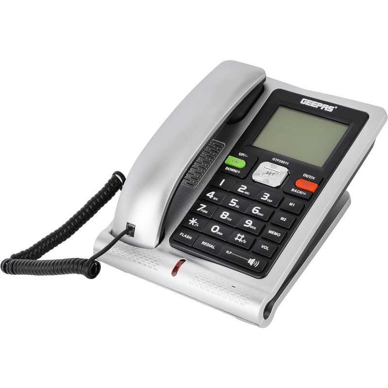 Téléphone Fixe GEEPAS GTP28011 avec identification de l'appelant Téléphone Fixe GEEPAS GTP28011 avec identification de l'appelant