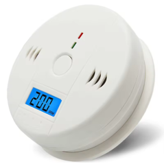 Alarme de monoxyde de carbone blanc alimentée par batterie