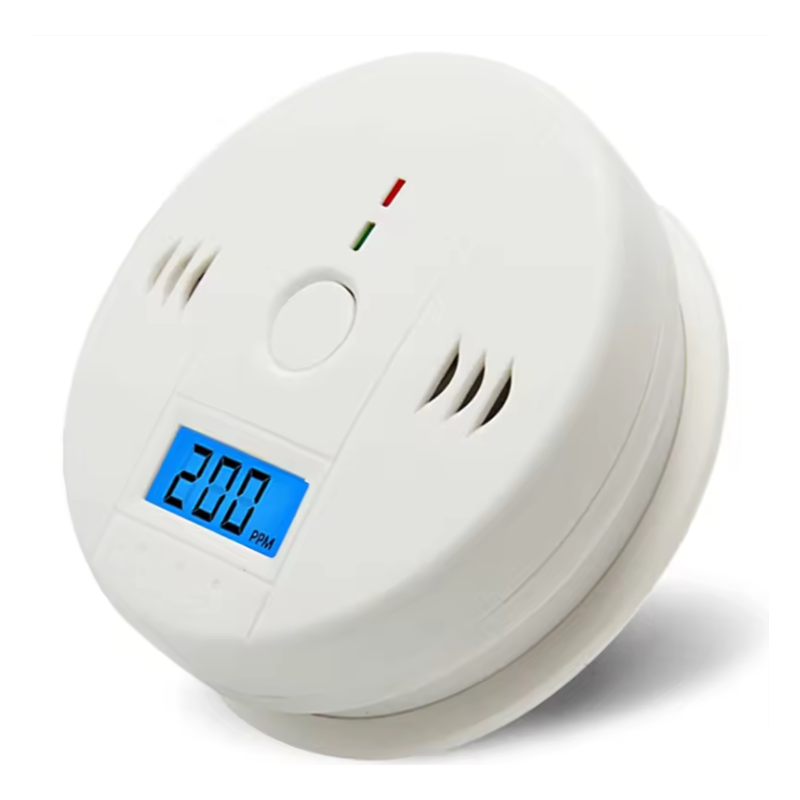 Alarme de monoxyde de carbone blanc alimentée par batterie