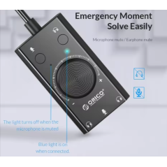 Carte son stéréo micro haut-parleur casque prise audio 3.5mm interrupteur muet réglage du Volume