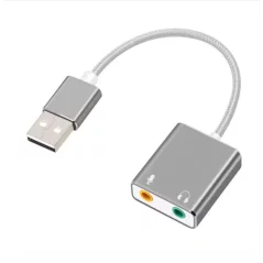 Carte son USB externe Jack 3.5mm avec prise micro