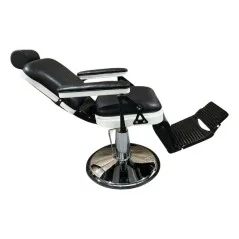 Chaise de barbier RS-BC8753BK pour salon de Coiffure avec pédale rotative noir