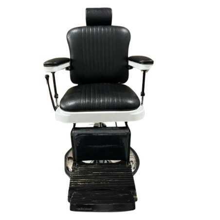Chaise de barbier RS-BC8753BK pour salon de Coiffure avec pédale rotative noir