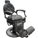 Fauteuil de barbier rétro vintage  RS-BC8799QH de luxe inclinable et rotatif pour salon de coiffure gris