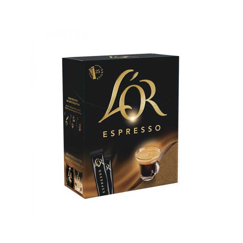 Café soluble en boite de 25 sticks l'or ESPRESSO Café soluble en boite de 25 sticks l'or ESPRESSO