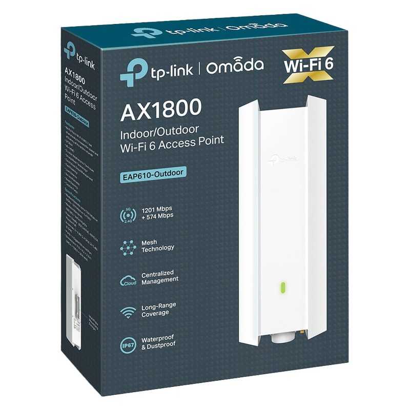 Point d'accès TP-LINK EAP610-Outdoor extérieur Wi-Fi 6 Dual Band AX1800 (AX1201 + AX571) Point d'accès TP-LINK EAP610-Outdoor extérieur Wi-Fi 6 Dual Band AX1800 (AX1201 + AX571)