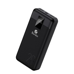 Power Bank Baraka BRK-PB15 20000mAh Noir Avec 1 Entrée Micro/Type-C Et 2 Sorties USB