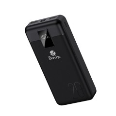 Power Bank Baraka BRK-PB15 20000mAh Noir Avec 1 Entrée Micro/Type-C Et 2 Sorties USB