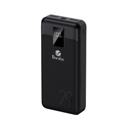 Power Bank Baraka BRK-PB15 20000mAh Noir Avec 1 Entrée Micro/Type-C Et 2 Sorties USB