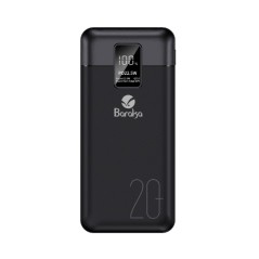 Power Bank BRK-PB77 BRK-PB77 20000mAh Noir Avec 1 Entrée Type-C Et 2 Sorties USB & Type-C + 2 Sorties Cable Type-C & Lightning