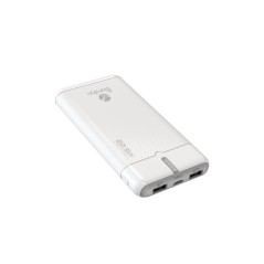 Power Bank Baraka BRK-PB66 10000mAh Blanc Avec 1 Entrée Type-C Et 2 Sorties USB + 1 Sortie Type-C