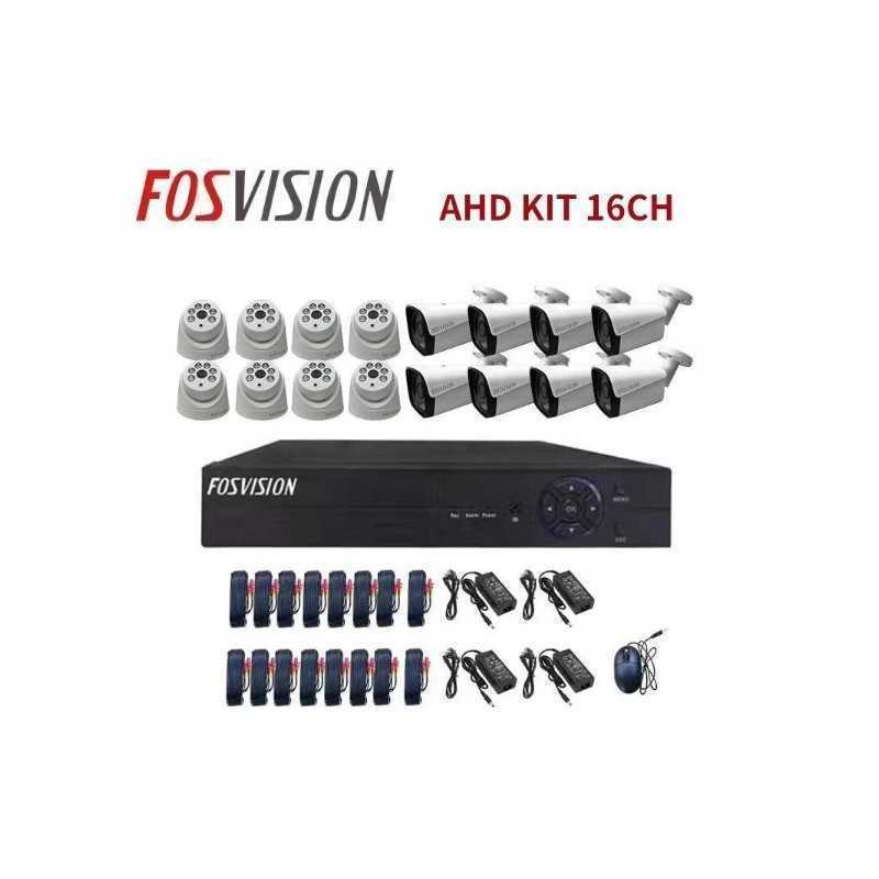 Kit vidéosurveillance Analogique Fosvision 16 caméras Avec Fil Kit vidéosurveillance Analogique Fosvision 16 caméras Avec Fil