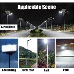 Lampadaire solaire LED 25W avec télécommande, IP65, étanche, capteur de mouvement PIR