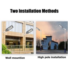 Lampadaire solaire LED 15W Akko Star AK500303 avec télécommande, IP65, étanche, capteur de mouvement PIR