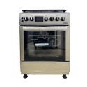 Cuisinière Astech CK66ELCF 4 feux a gaz 60x60cm avec écran et chaleur tourne
