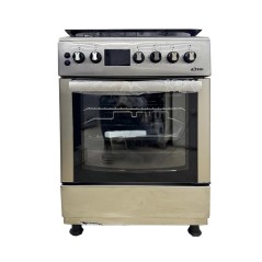 Cuisinière Astech CK66ELCF 4 feux a gaz 60x60cm avec écran et chaleur tourne