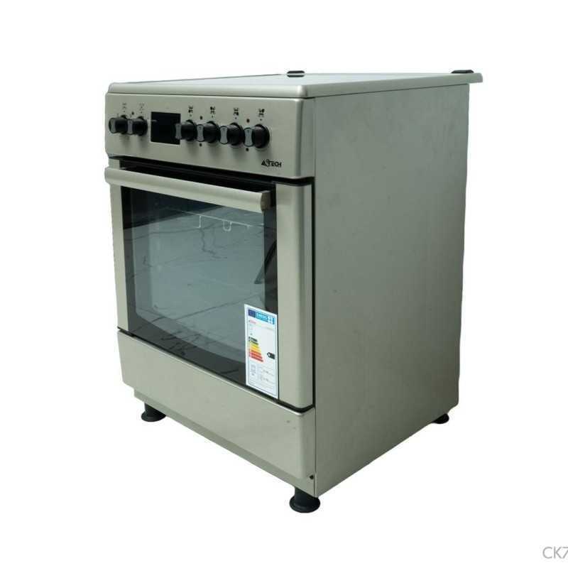 Cuisiniere et four electrique ASTECH CK78PLFOEL 4 FEUX 60x60cm inox