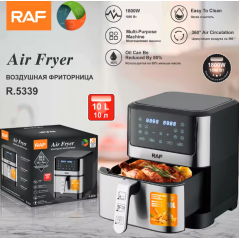 Friteuses à air électrique 10 Litres avec cuiseur à air numériques à gril