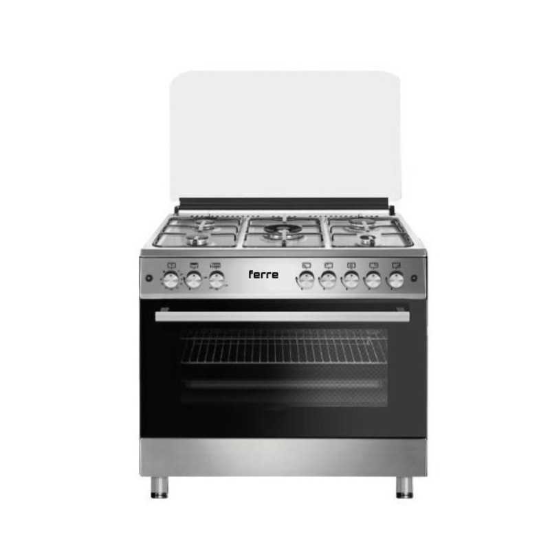Cuisinière FERRE 5 Feux inox 90x60cm F9P50G2 Cuisinière FERRE 5 Feux inox 90x60cm F9P50G2