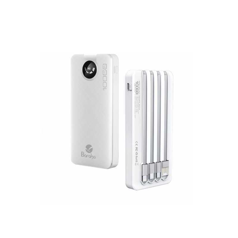 Power Bank Baraka BRK-PB18 Blanc 10000mAh Blanc Power Bank Baraka BRK-PB18 Blanc 10000mAh Blanc