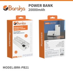 Power Bank Baraka BRK-PB21 Blanc 20000mAh Blanc