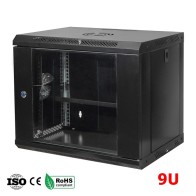 Coffret informatique 9U emplacement ventilo et multiprise 530x400mm