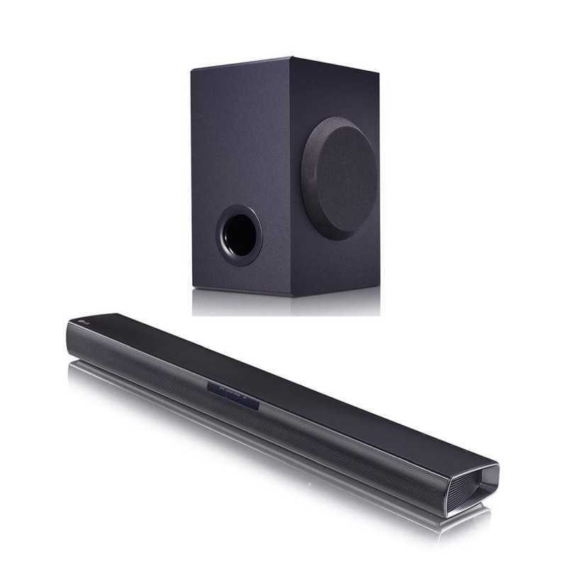 Bar de son LG SQC1 système 2.1 160W Caisson de basses sans fil Bar de son LG SQC1 système 2.1 160W Caisson de basses sans fil