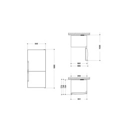 Réfrigérateur combine 3 tiroirs HOTPOINT HA84BE72X-84CME 558 litres silver
