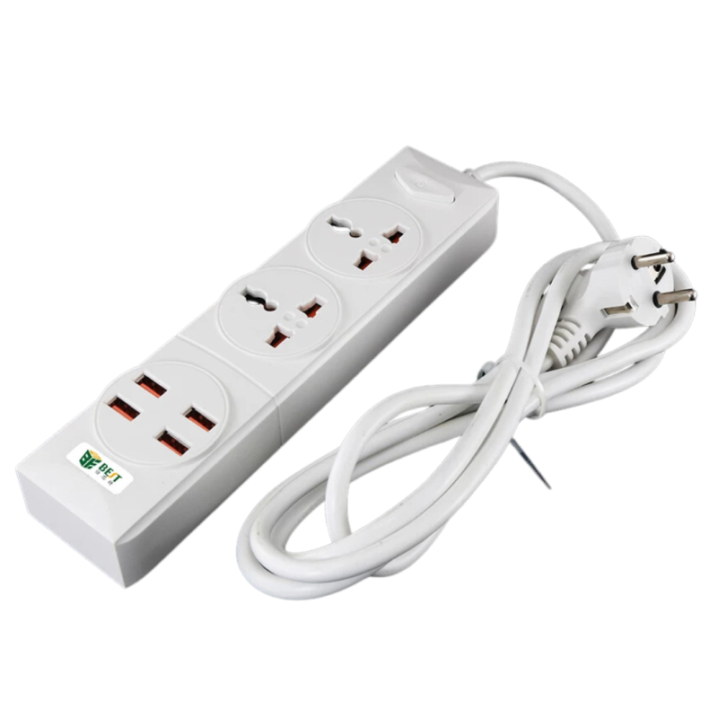 Prise Rallonge Électrique BOKALI BKL-01 4USB 2 Sorties Avec 4 Ports de Chargement USB 2m Prise Rallonge Électrique BOKALI BKL-01 4USB 2 Sorties Avec 4 Ports de Chargement USB 2m