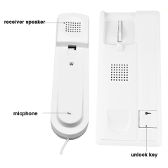 Système d'interphone bidirectionnel, appel unidirectionnel et fonction de déverrouillage à 2 fils