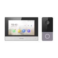 Kit d'interphone vidéo IP Hikvision DS-KIS604-S(B)