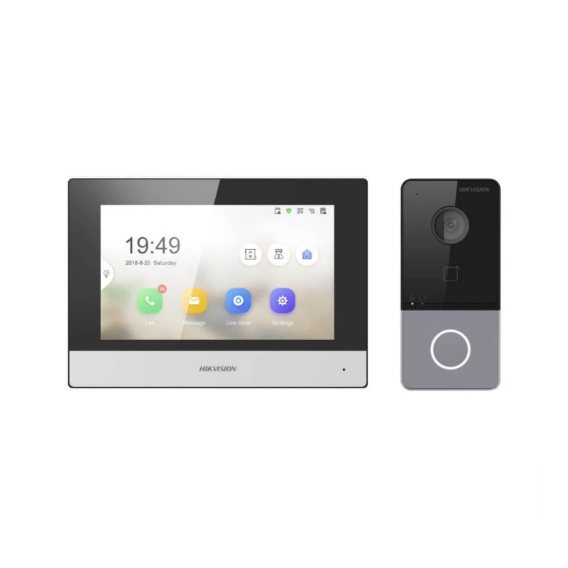 Kit d'interphone vidéo IP Hikvision DS-KIS604-S(B) Kit d'interphone vidéo IP Hikvision DS-KIS604-S(B)
