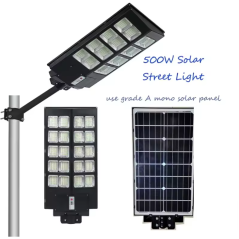 Lampadaire solaire tout-en-un 1000W avec télécommande
