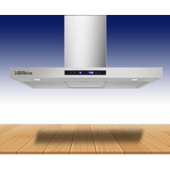 Hotte aspirante de cuisine TECHNOLUX TEC90SS 90X60 avec sortie silver