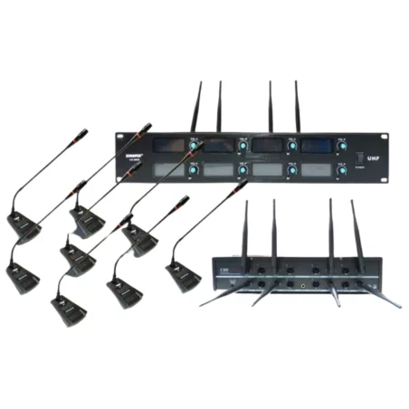 Système de microphone de conférence UHF sans fil à 8 canaux SHURE UR8000